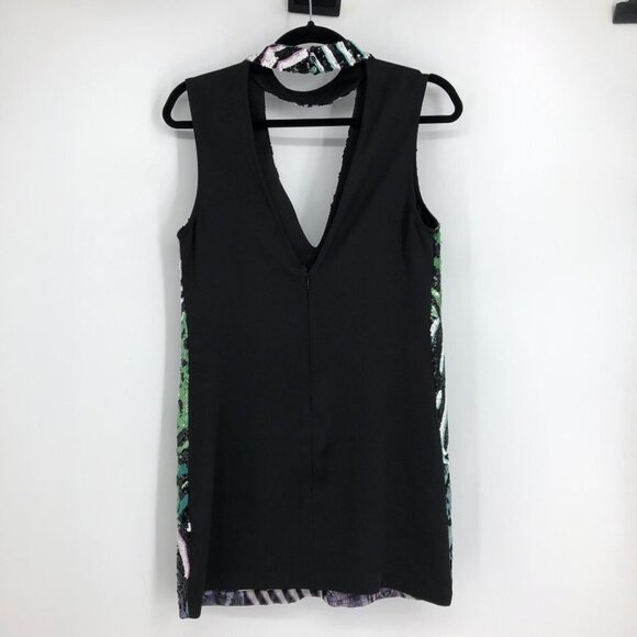 Marciano Animalesque Glow Sequin Cutout Halter Neck V-neck Mini Dress size  XS - Picture 3 of 16